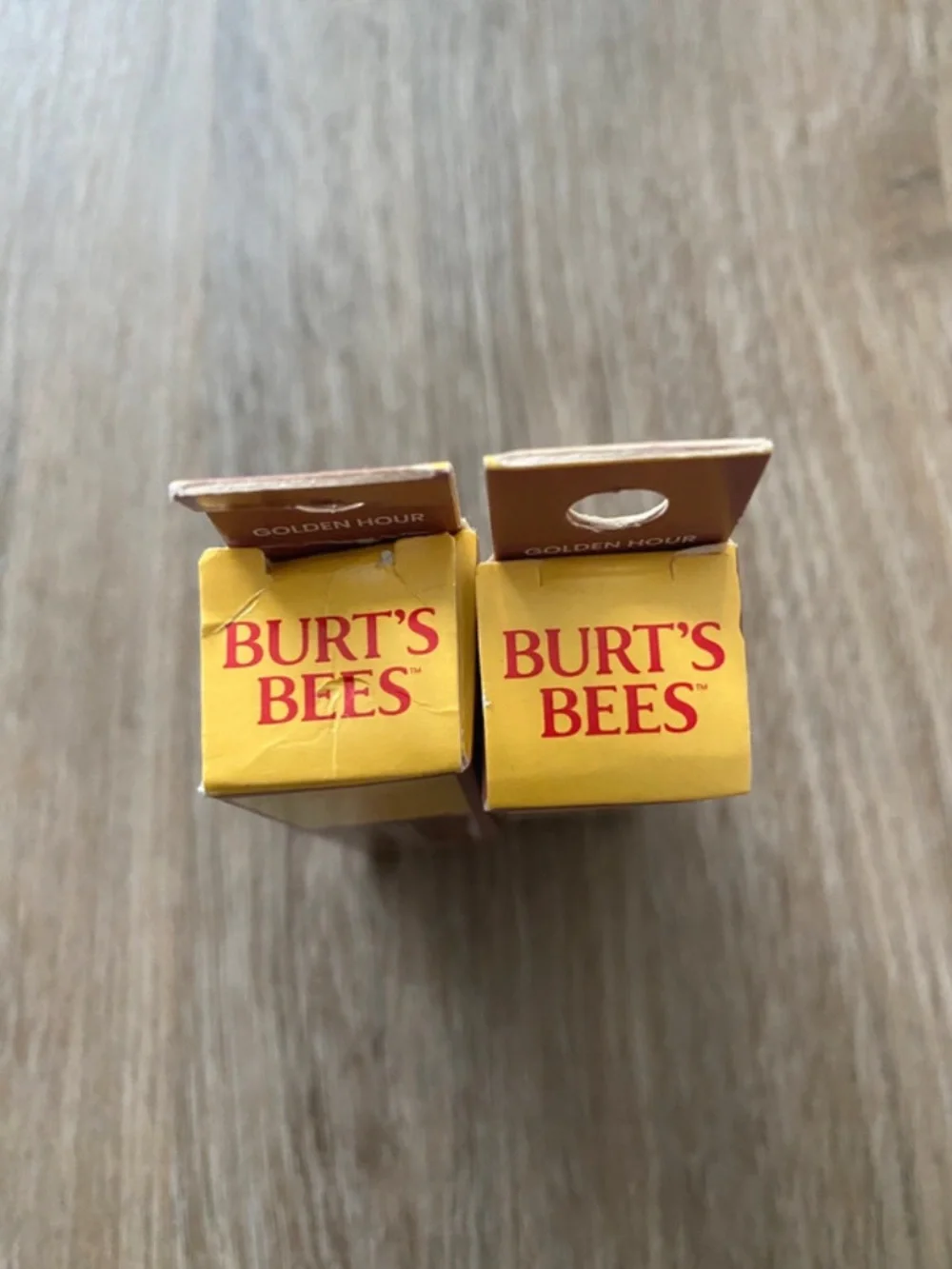 Burt's Bees Lip Oil Box in Terracotta and Yellow